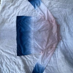 Tommy Hilfiger XL Women's light pink to navy blue windbreaker in great condition